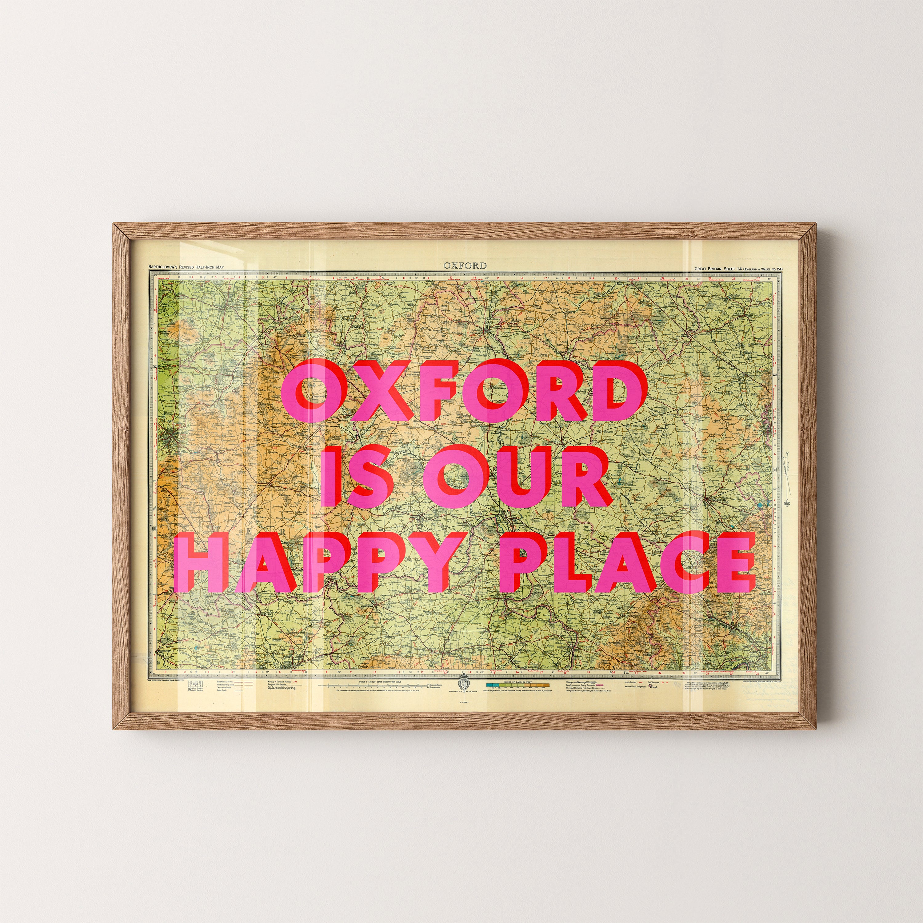 Oxford Pop Art Map Print (landscape)