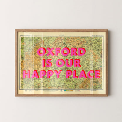 Oxford Pop Art Map Print (landscape)
