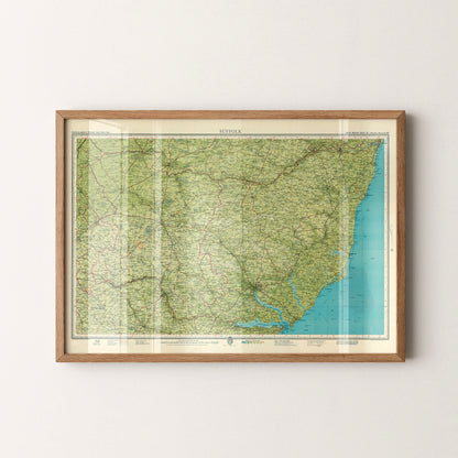 Suffolk Pop Art Map Print (landscape)