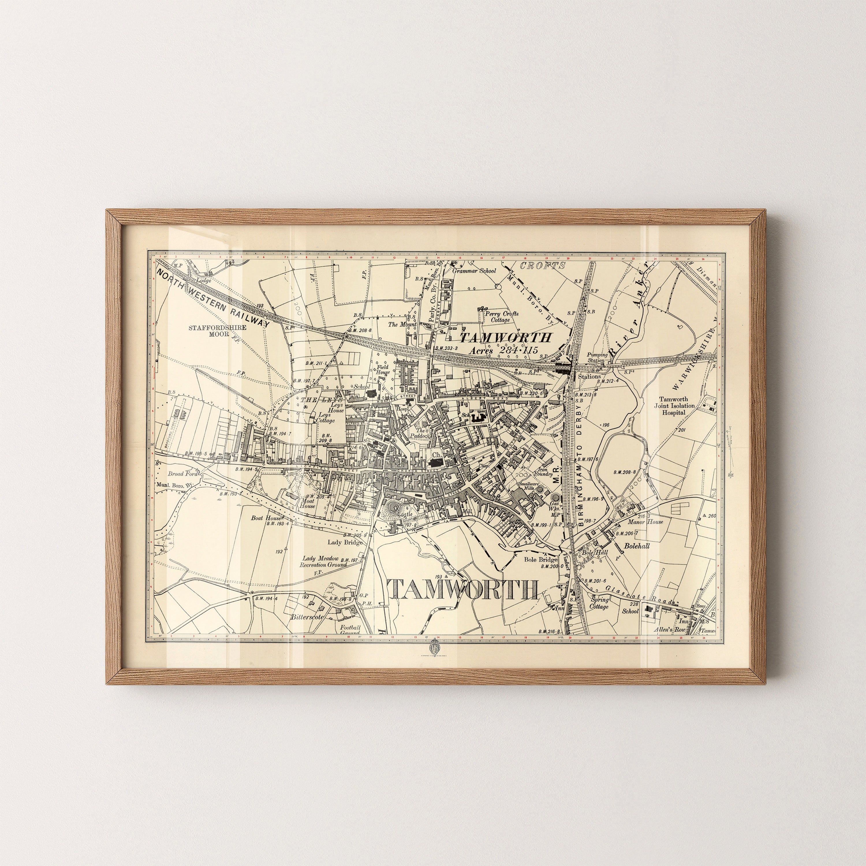 Tamworth Pop Art Map Print (landscape)