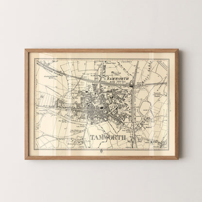 Tamworth Pop Art Map Print (landscape)