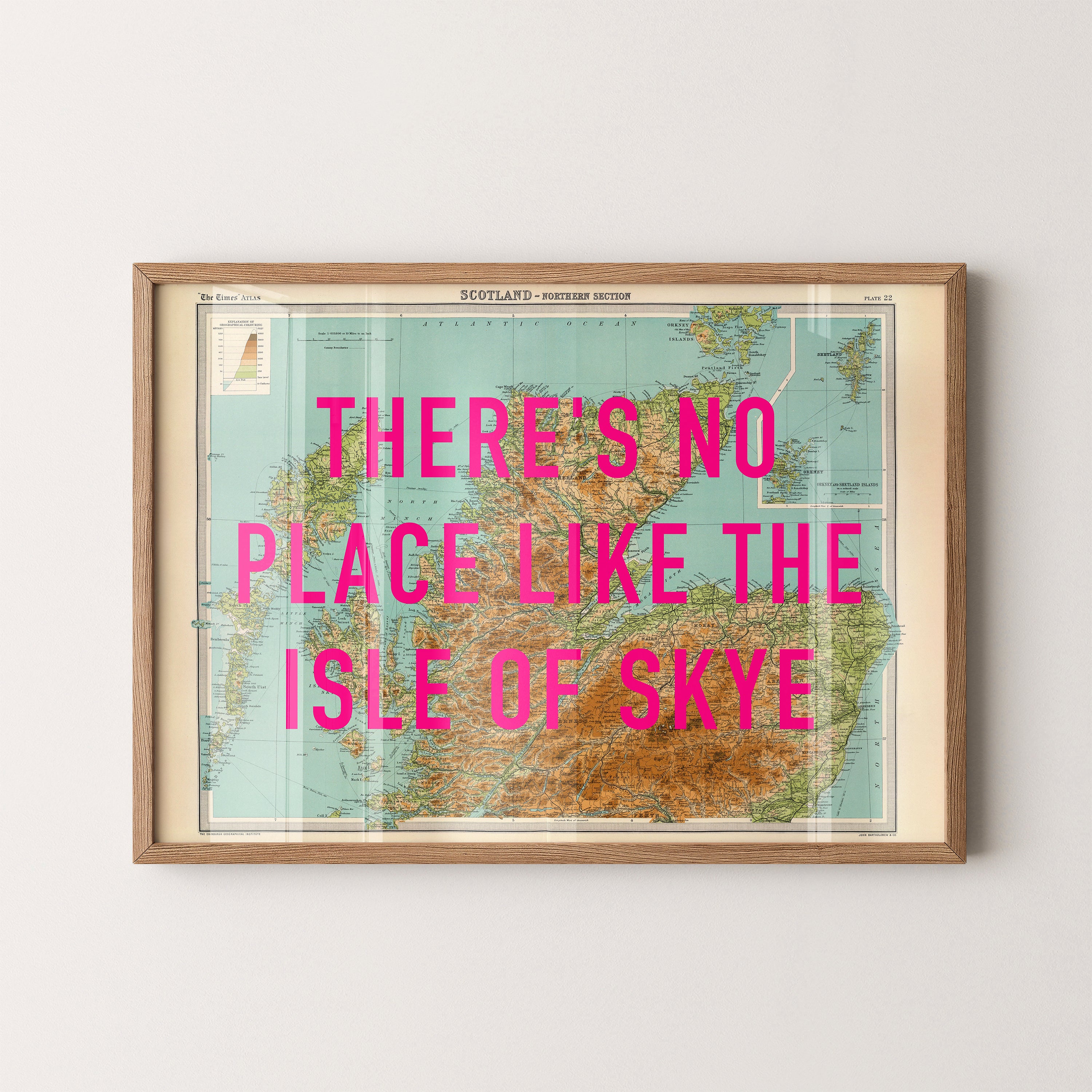 Isle of Skye Pop Art Map Print (landscape)