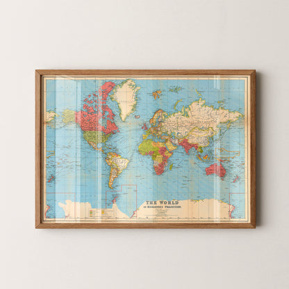 World Pop Art Map Print (landscape)