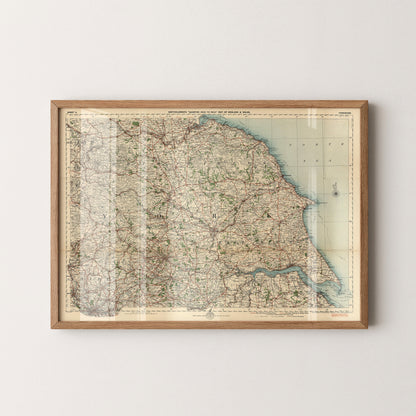 Yorkshire Pop Art Map Print (landscape)