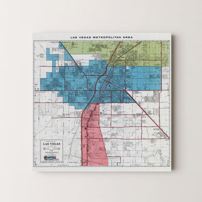 Las Vegas Pop Art Map Print (square)