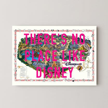 Disneyland Paris Theme Park Pop Art Map Print (landscape)