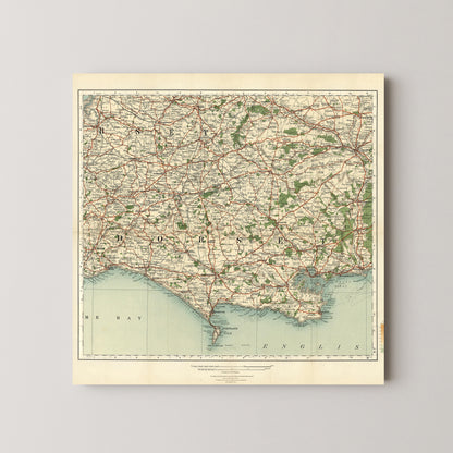 Dorset Pop Art Map Print (square)