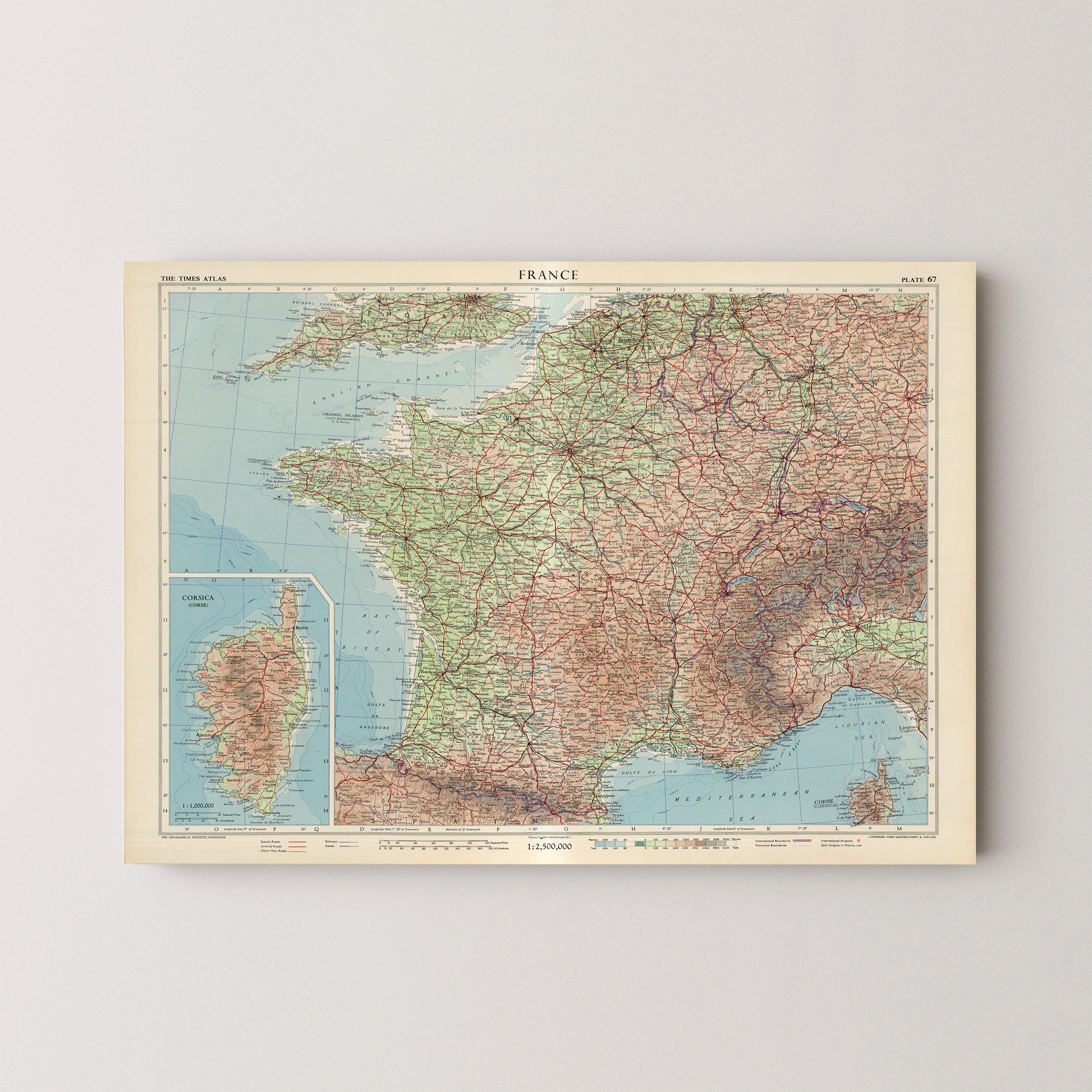 France Pop Art Map Print (landscape)