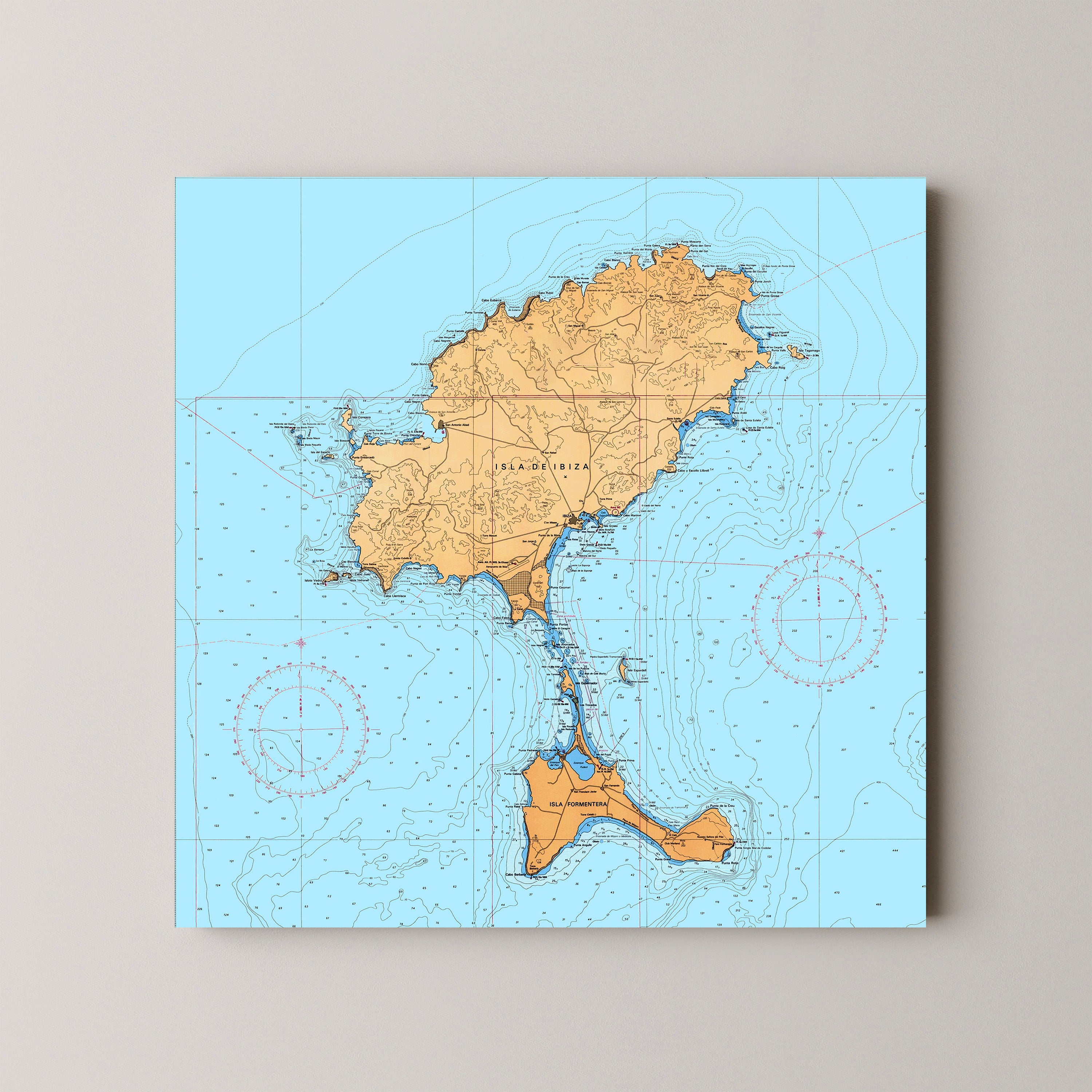 Ibiza Pop Art Map Print (square)