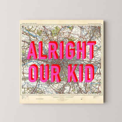 Manchester Pop Art Map Print (square)