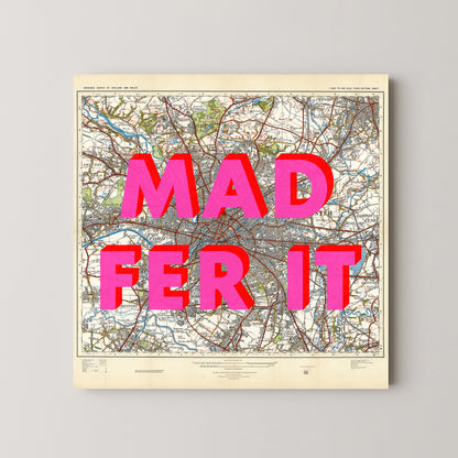 Manchester Pop Art Map Print (square)
