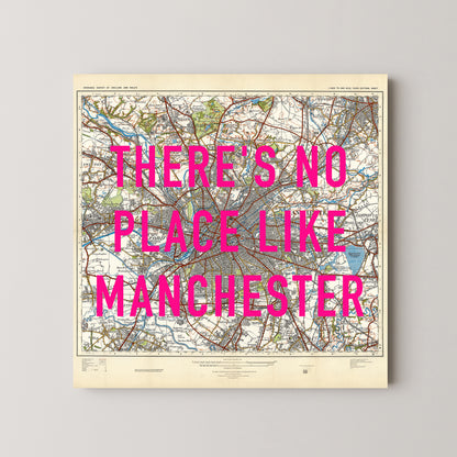 Manchester Pop Art Map Print (square)