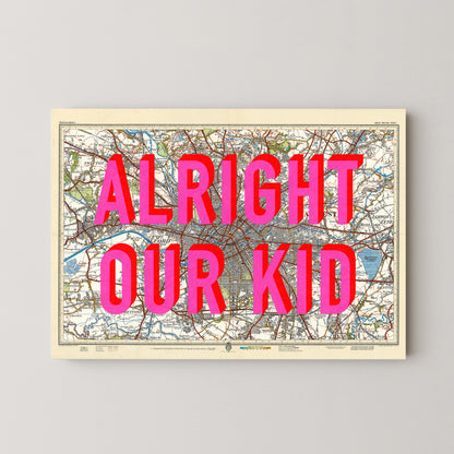 Manchester Pop Art Map Print (landscape)