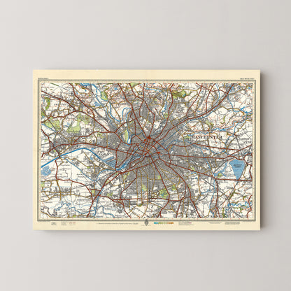 Manchester Pop Art Map Print (landscape)