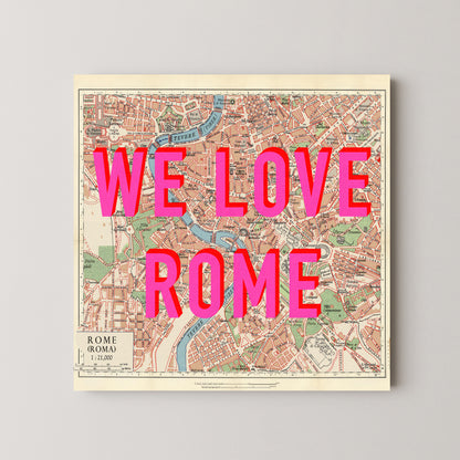 Rome Pop Art Map Print (square)