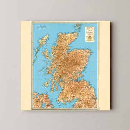 Scotland Pop Art Map Print (square)