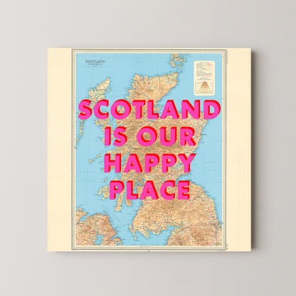 Scotland Pop Art Map Print (square)