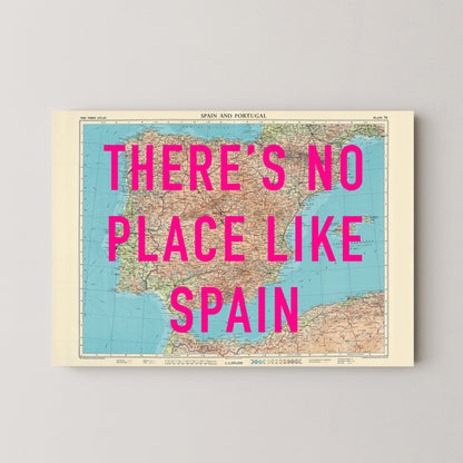 Spain Pop Art Map Print (landscape)