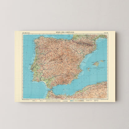 Spain Pop Art Map Print (landscape)