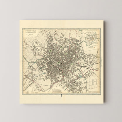 Birmingham Pop Art Map Print (square)