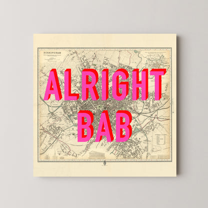 Birmingham Pop Art Map Print (square)