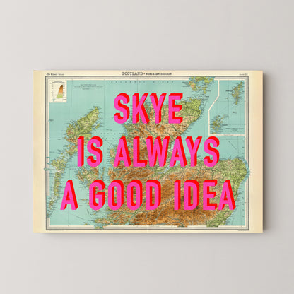 Isle of Skye Pop Art Map Print (landscape)