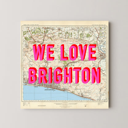 Brighton Pop Art Map Print (square)