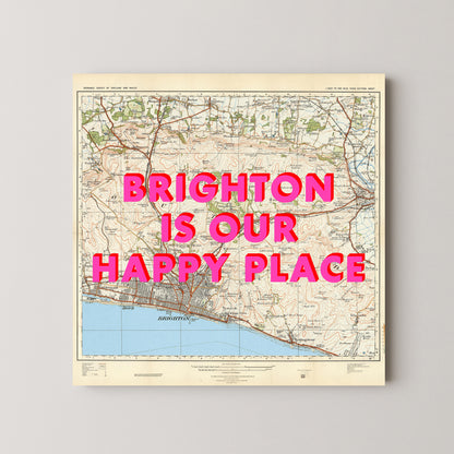 Brighton Pop Art Map Print (square)