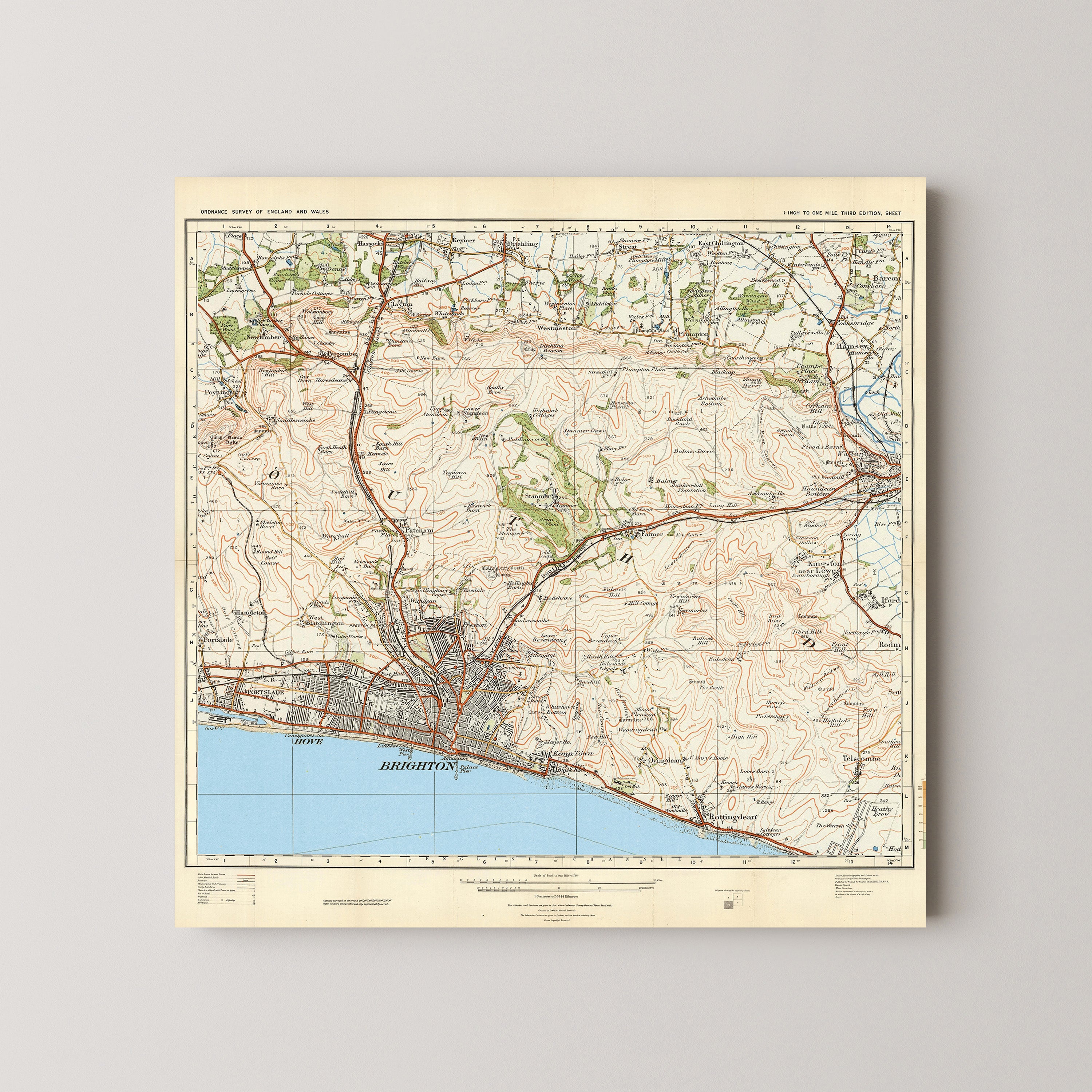 Brighton Pop Art Map Print (square)
