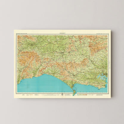 Dorset Pop Art Map Print (landscape)