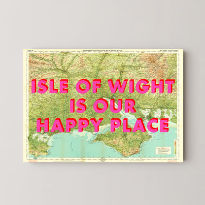 Isle Of Wight Pop Art Map Print (landscape)