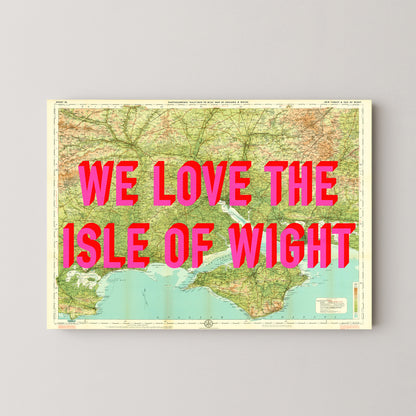 Isle Of Wight Pop Art Map Print (landscape)