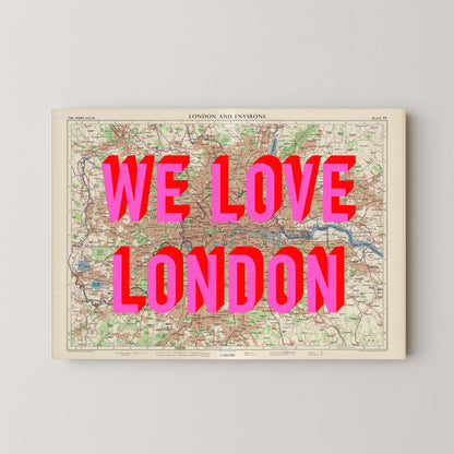 London Pop Art Map Print (landscape)