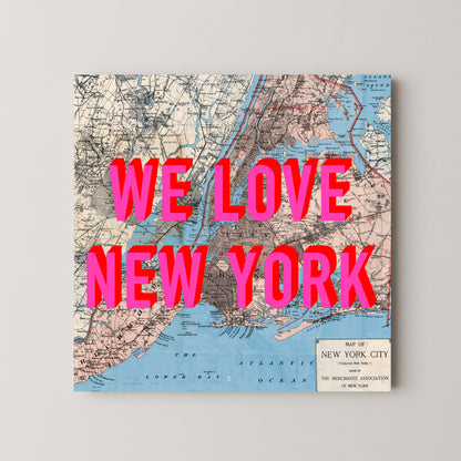 New York Pop Art Map Print (square)