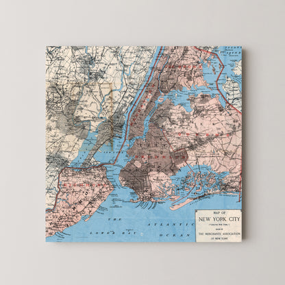 New York Pop Art Map Print (square)