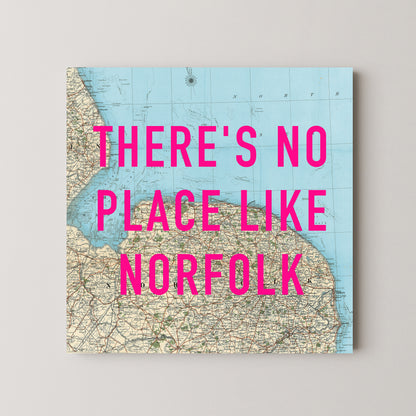 Norfolk Pop Art Map Print (square)