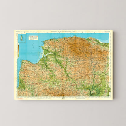 North Devon Pop Art Map Print (landscape)