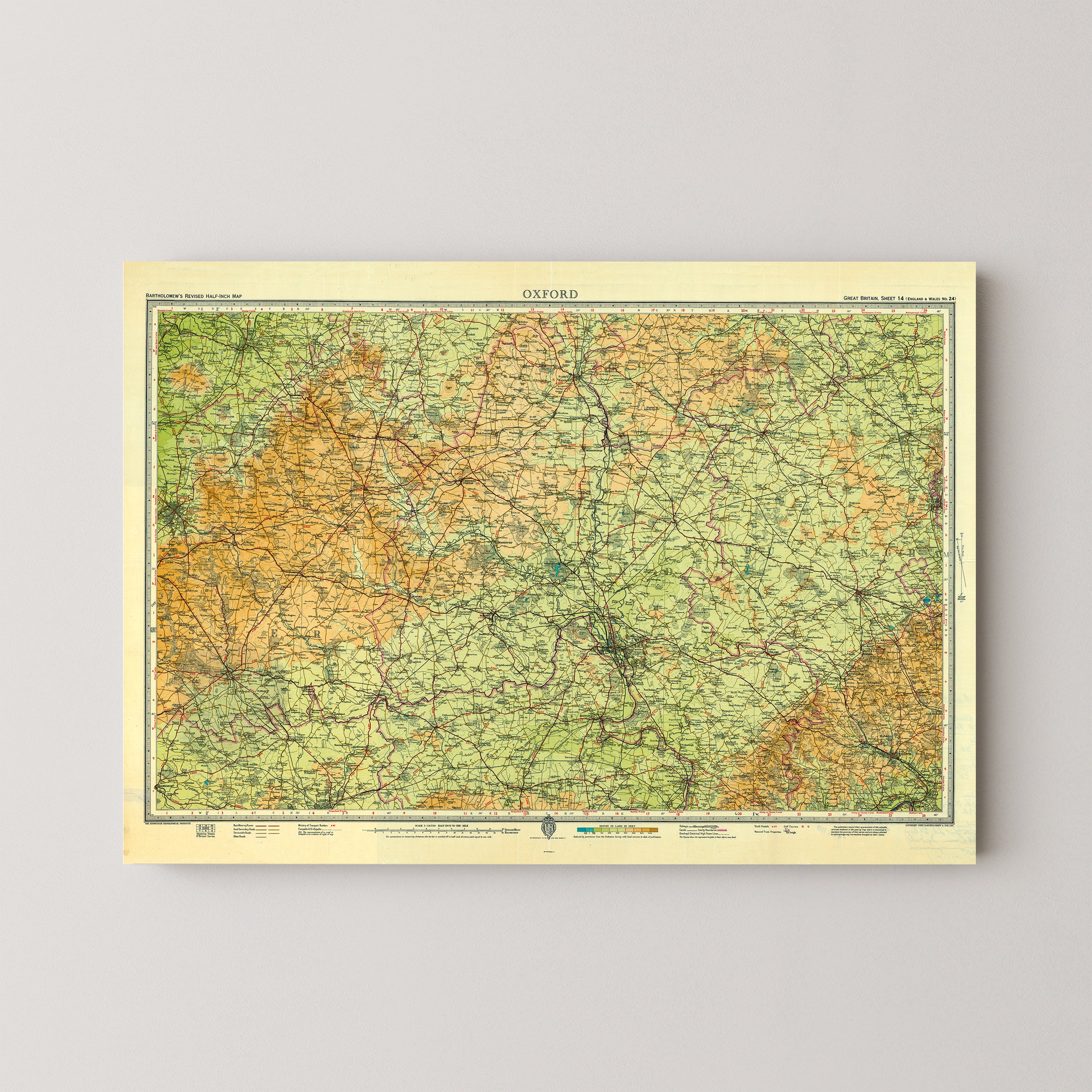 Oxford Pop Art Map Print (landscape)