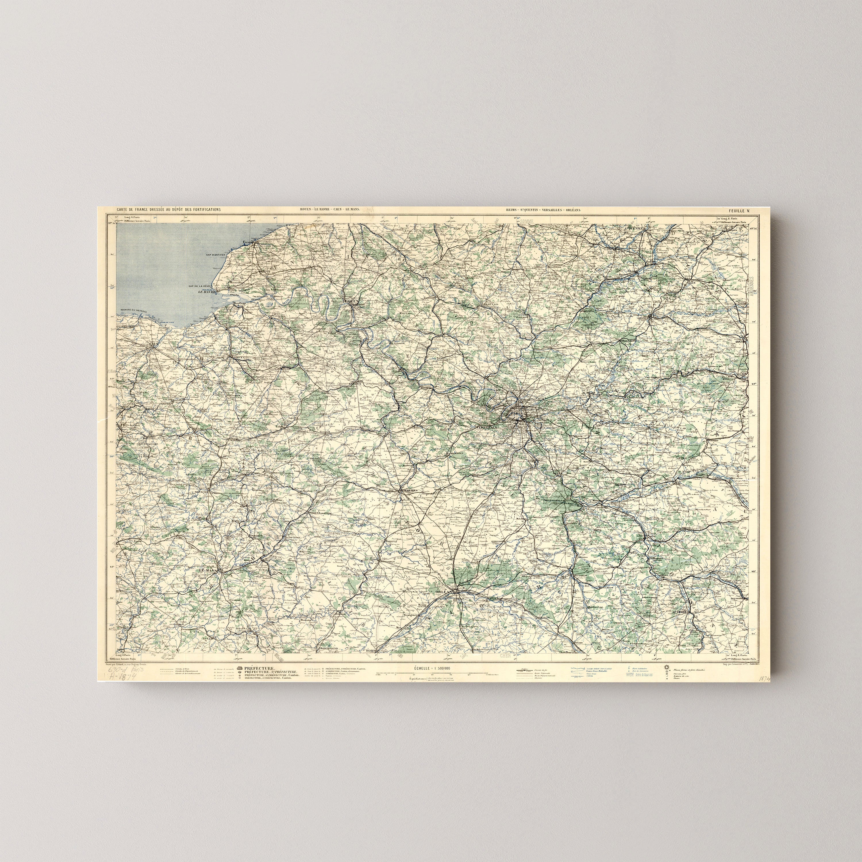 Paris Pop Art Map Print (landscape)