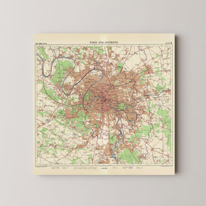 Paris Pop Art Map Print (square)