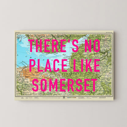 Somerset Pop Art Map Print (landscape)