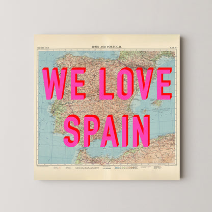 Spain Pop Art Map Print (square)
