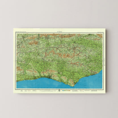 Sussex Pop Art Map Print (landscape)