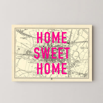 Tamworth Pop Art Map Print (landscape)