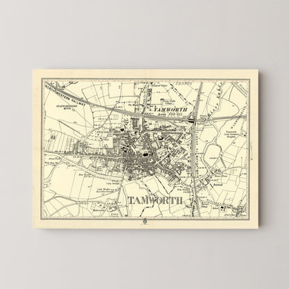 Tamworth Pop Art Map Print (landscape)