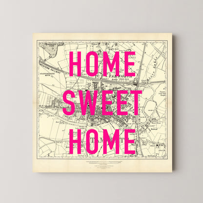 Tamworth Pop Art Map Print (square)