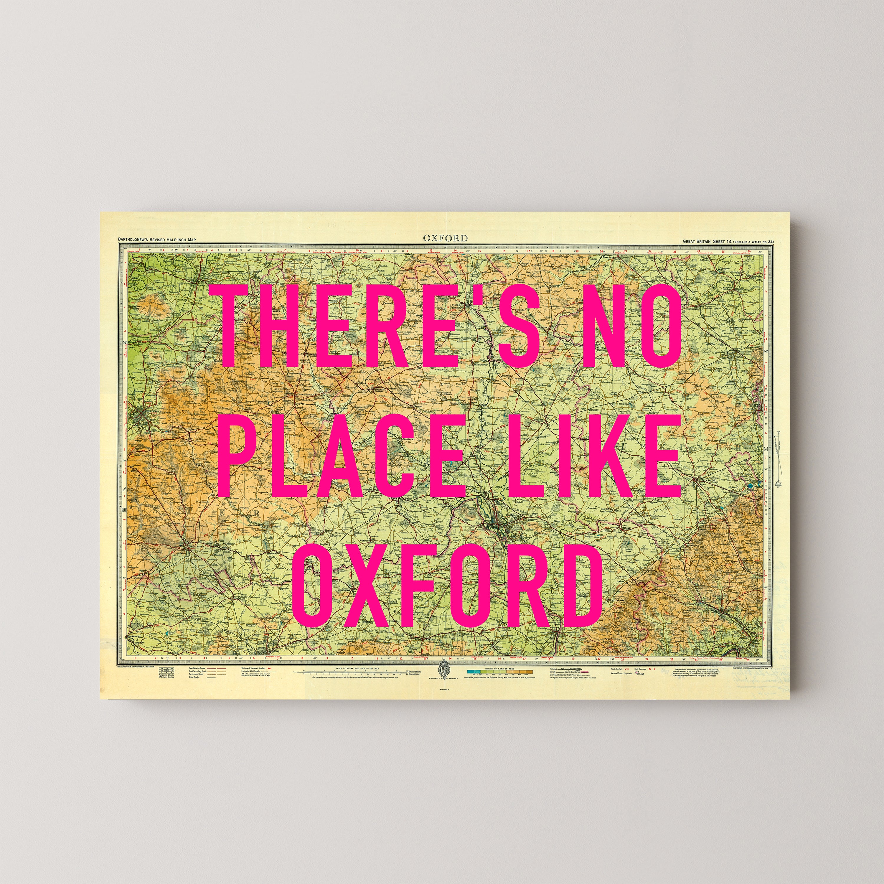 Oxford Pop Art Map Print (landscape)
