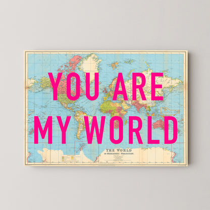 World Pop Art Map Print (landscape)