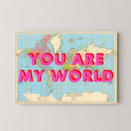 World Pop Art Map Print (landscape)