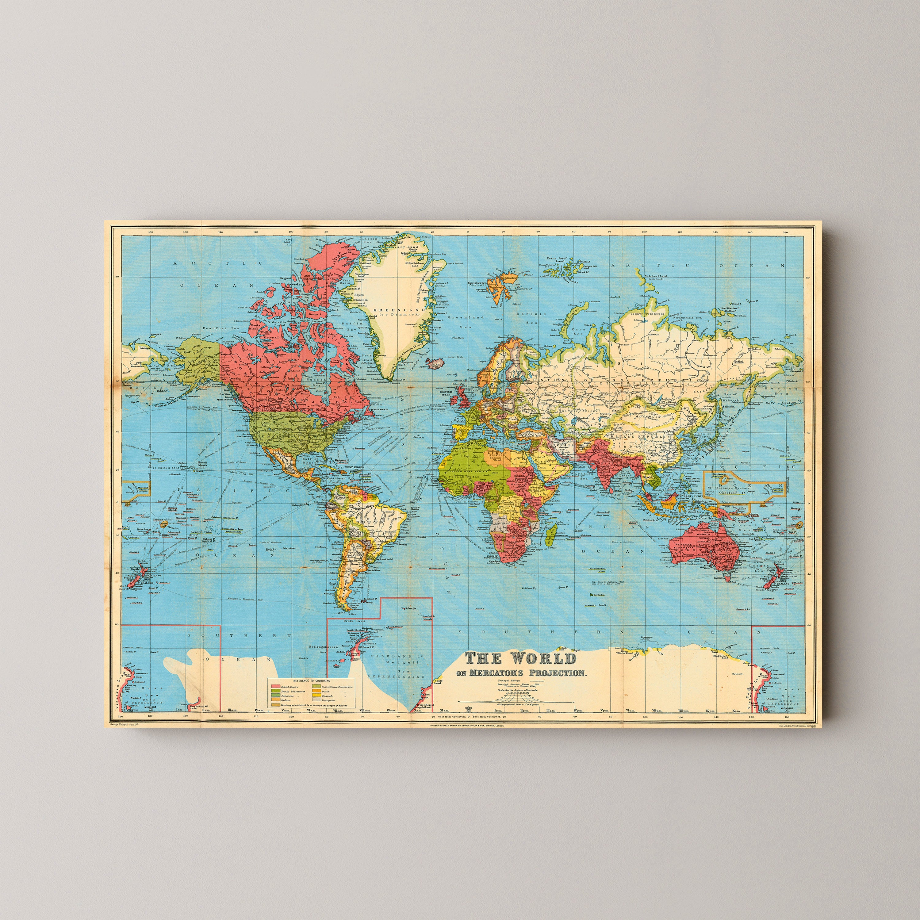 World Pop Art Map Print (landscape)